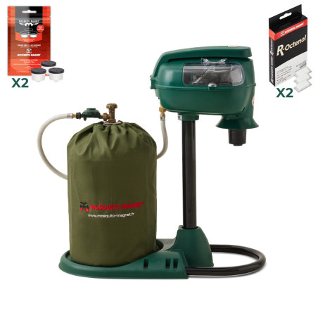 Piège Mosquito Magnet Pioneer 6 mois de protection - Livré avec 2 Packs Attractifs Atrakta & R-Octen