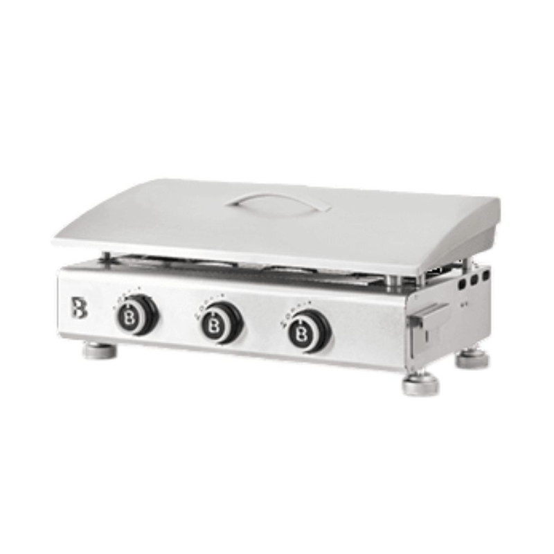 Stainless steel cover for Silvia IIG 3-burner plancha grill