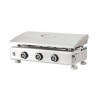 Stainless steel cover for Silvia IIG 3-burner plancha grill