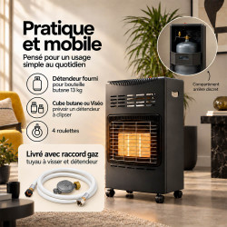 Chauffage Infrarouge 4200 – Chauffage d’appoint au gaz prêt à l'emploi