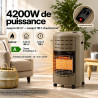 Calgary taupe – Chauffage gaz infrarouge - Prêt à l'emploi
