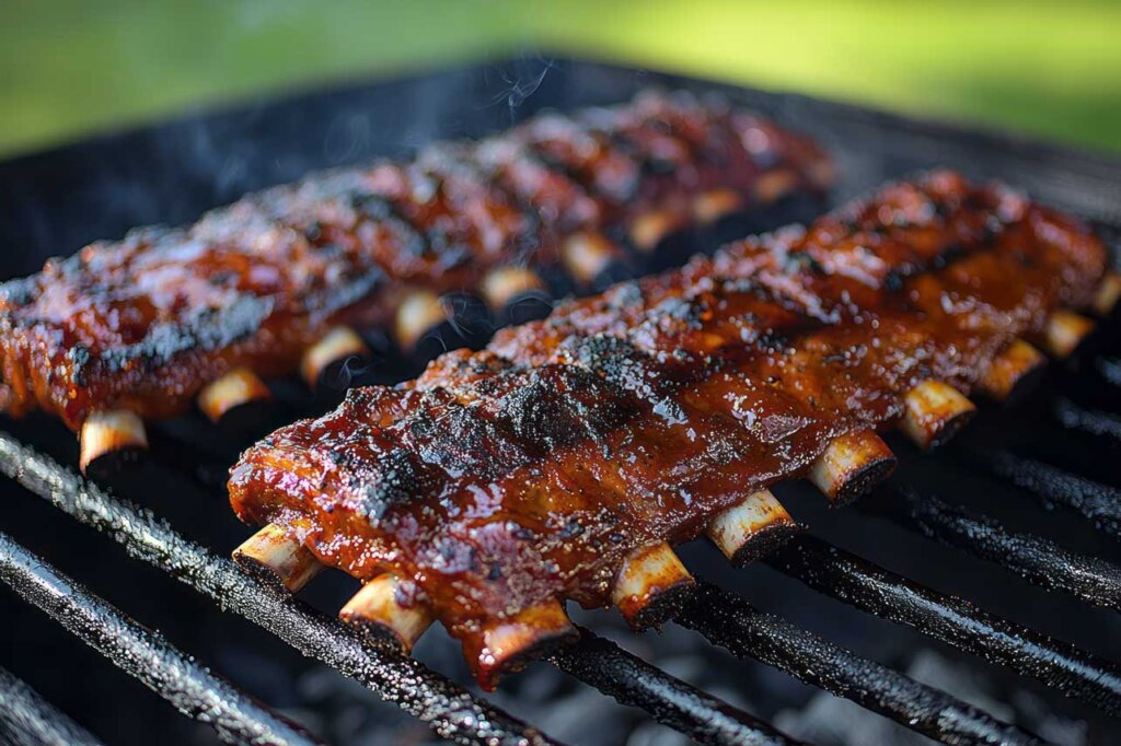 Image Les ribs à l&rsquo;américaine au barbecue